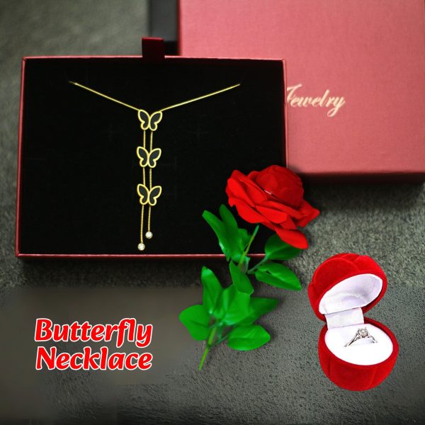 Black Butterfly + Rose Combo
